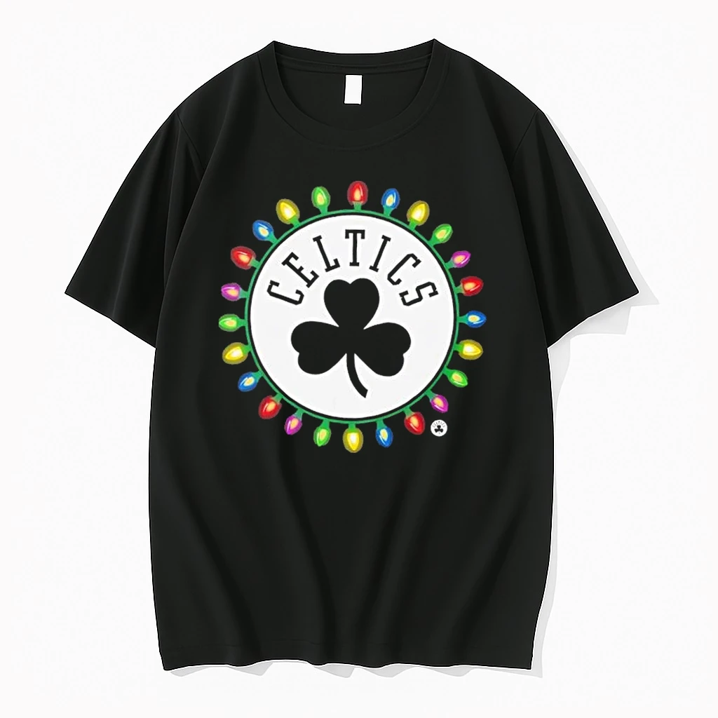 Boston Celtics Logo Holiday Christmas Lights Shirts
