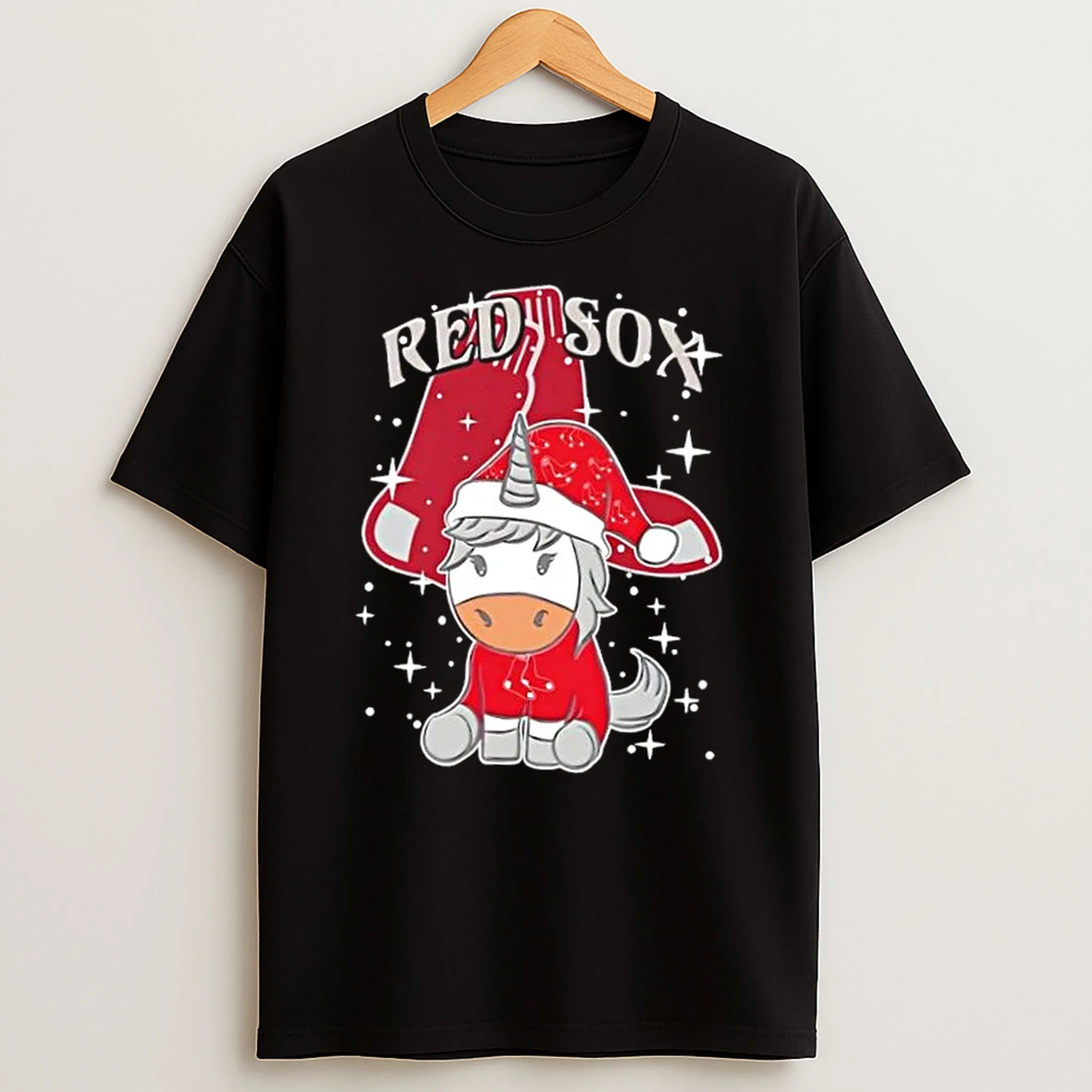 Boston Red Sox Baseball X Unicorn Merry Christmas Shirts
