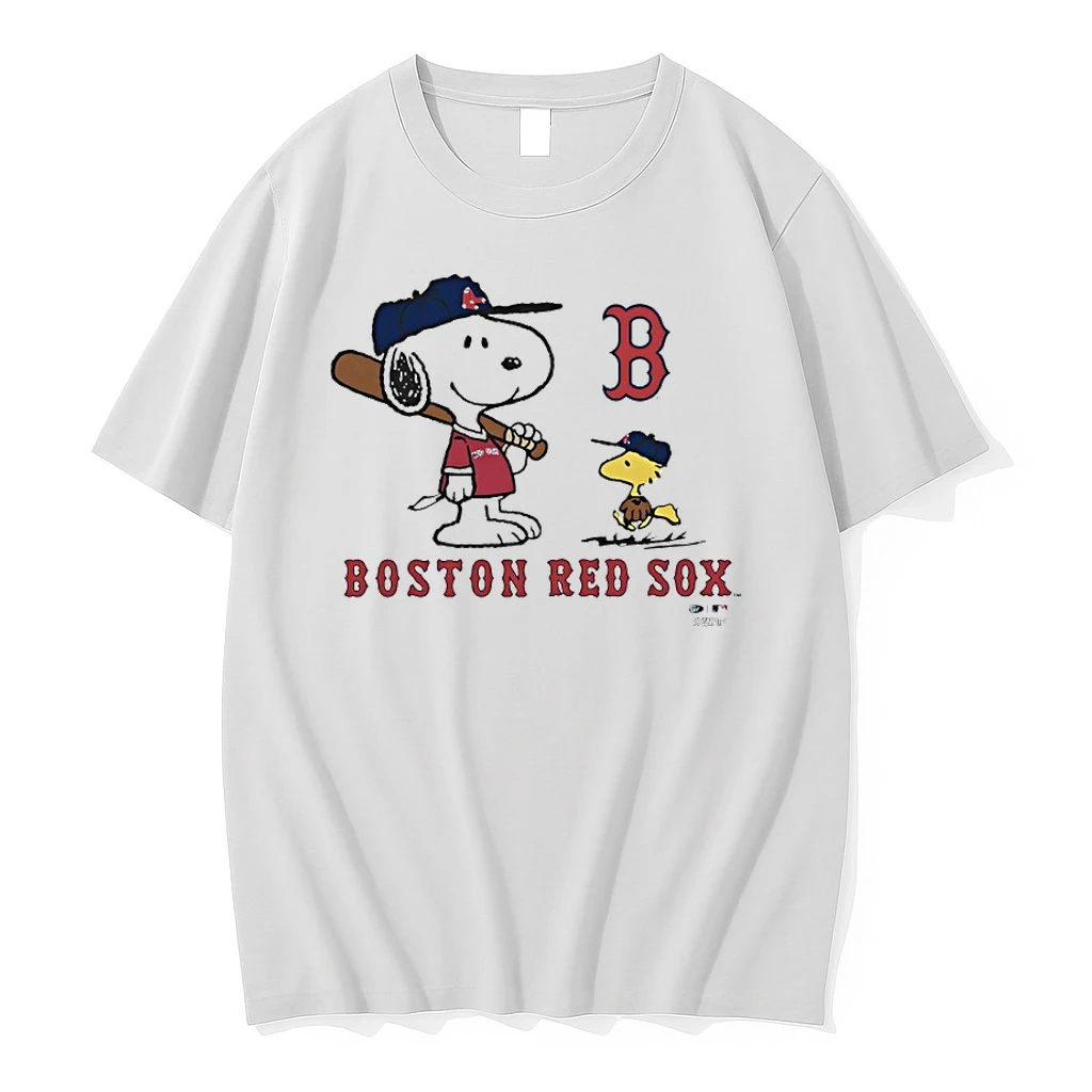 Boston Red Sox X Peanuts Snoopy And Woodstock Shirts