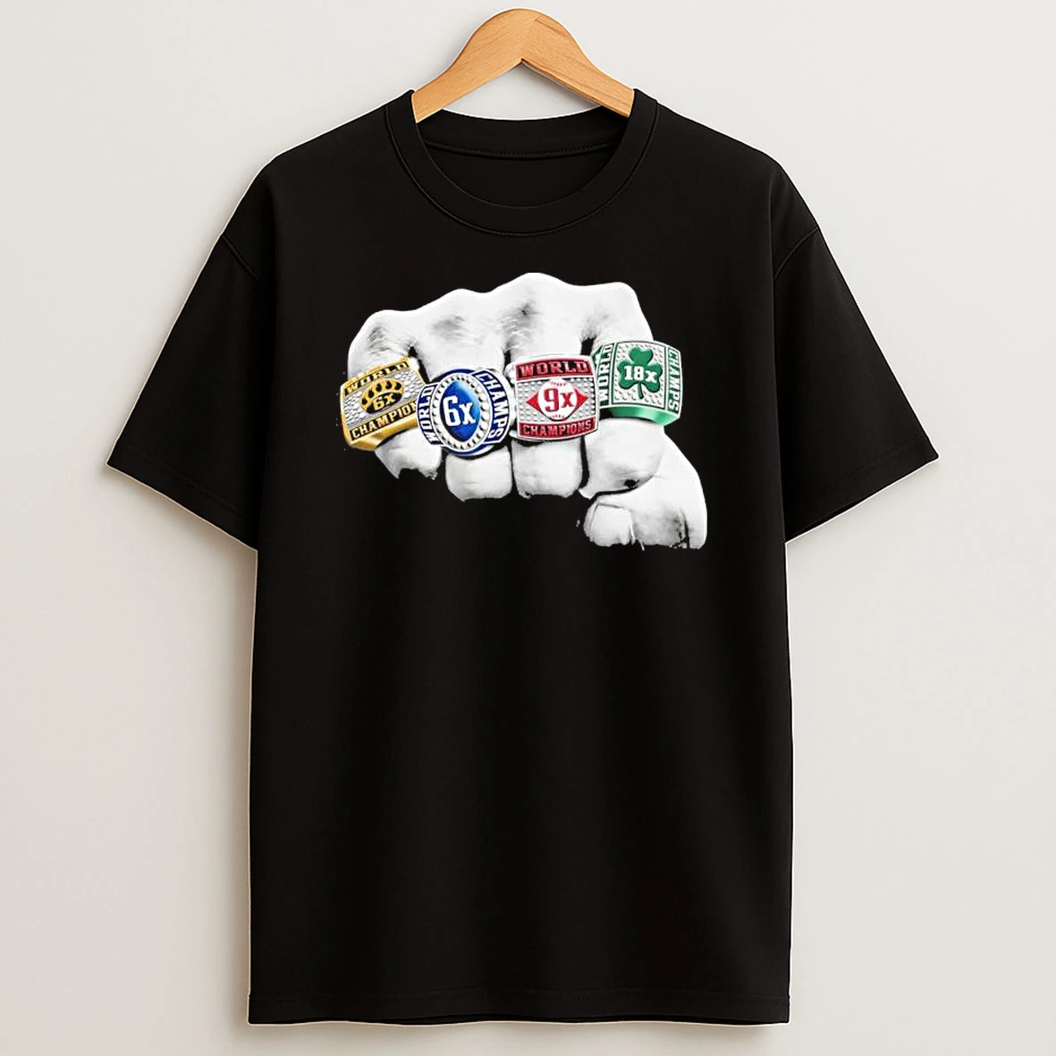 Boston Sports Teams Champions Hand Rings Shirts