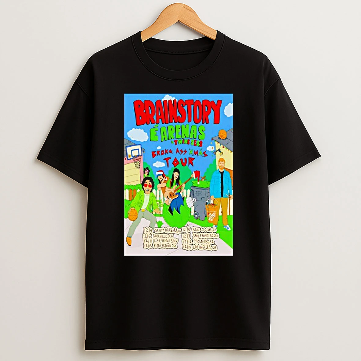 Brainstory Broke Ass Xmas 2025 Tour Shirts