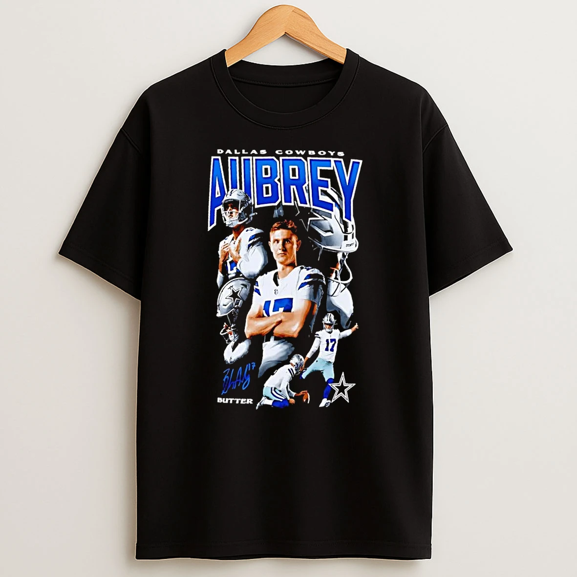 Brandon Aubrey Butter Signature Dallas Cowboys Shirts