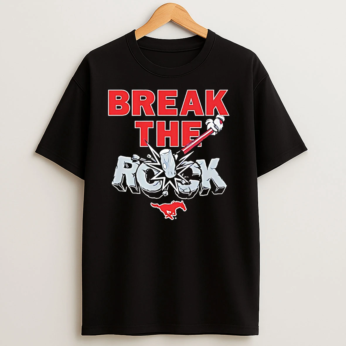 Break The Rock Smu Mustangs Football T Shirts