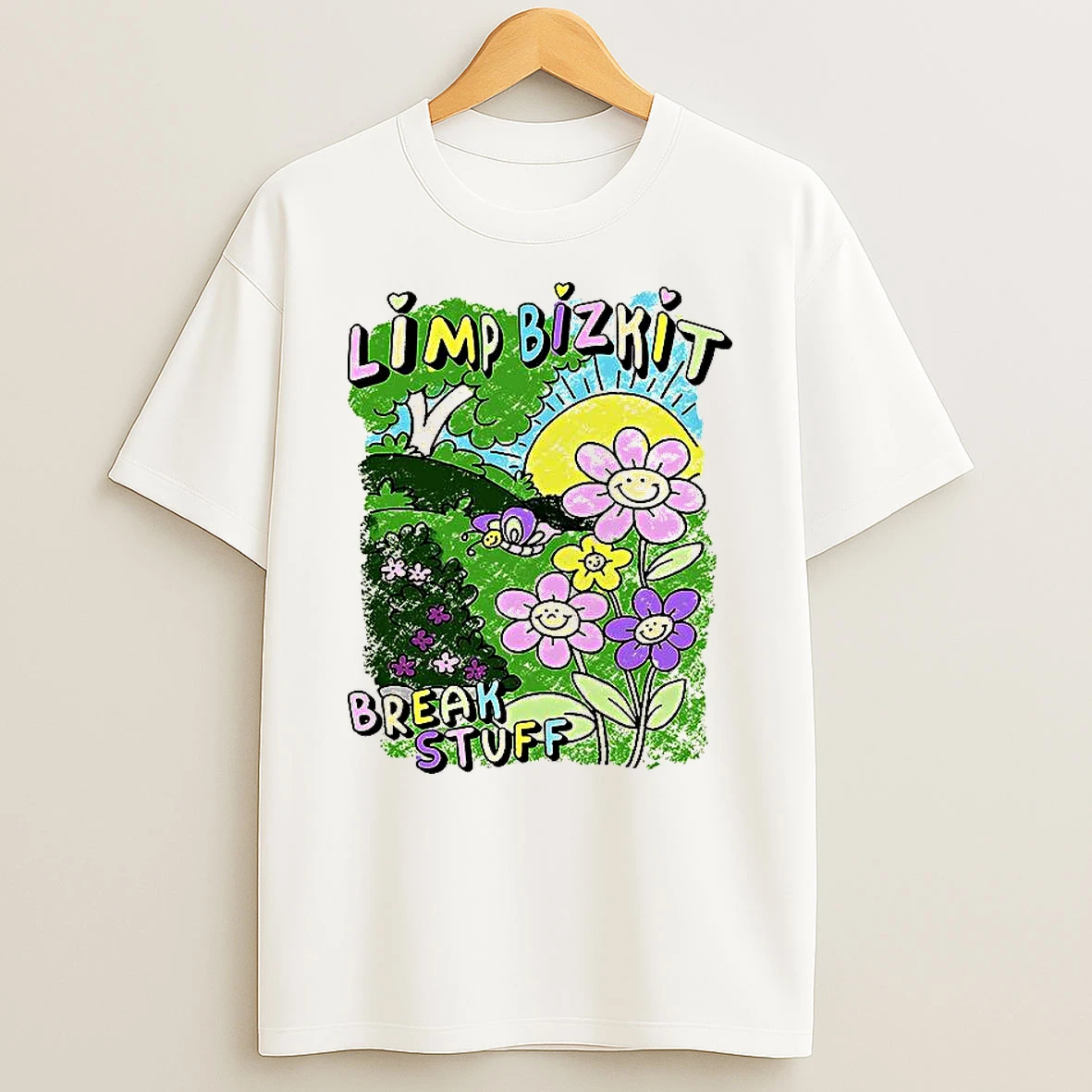 Break Stuff Limp Bizkit Flower Hand Drawn Paintings Shirts