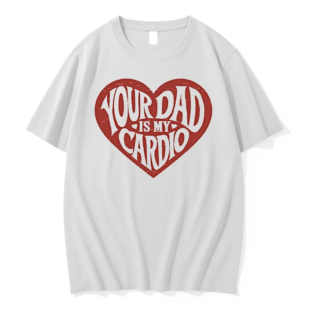 Bri Blossom Wearing Your Dad Is My Cardio Heart Shirts