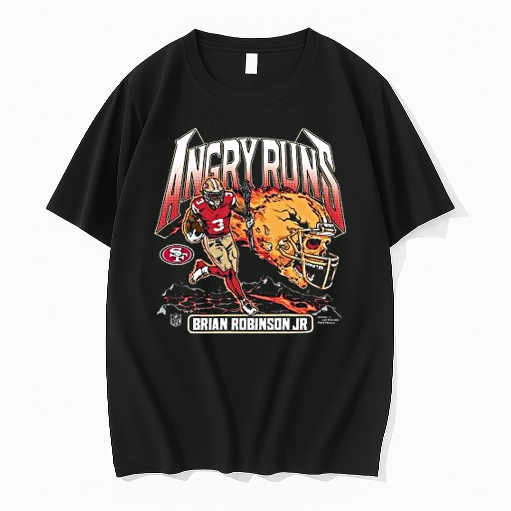 Brian Robinson Jr San Francisco 49ers Angry Runs Player Graphic Tri Blend Shirts
