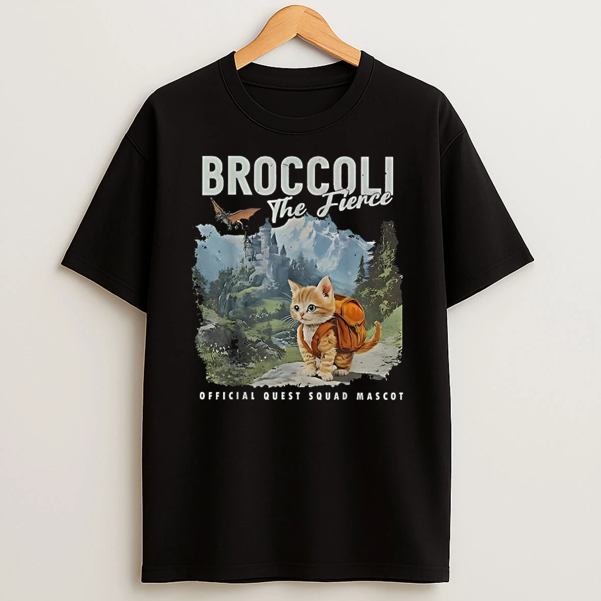 Broccoli The Fierce Quest Fantasy Squad Broccoli Cat Shirts