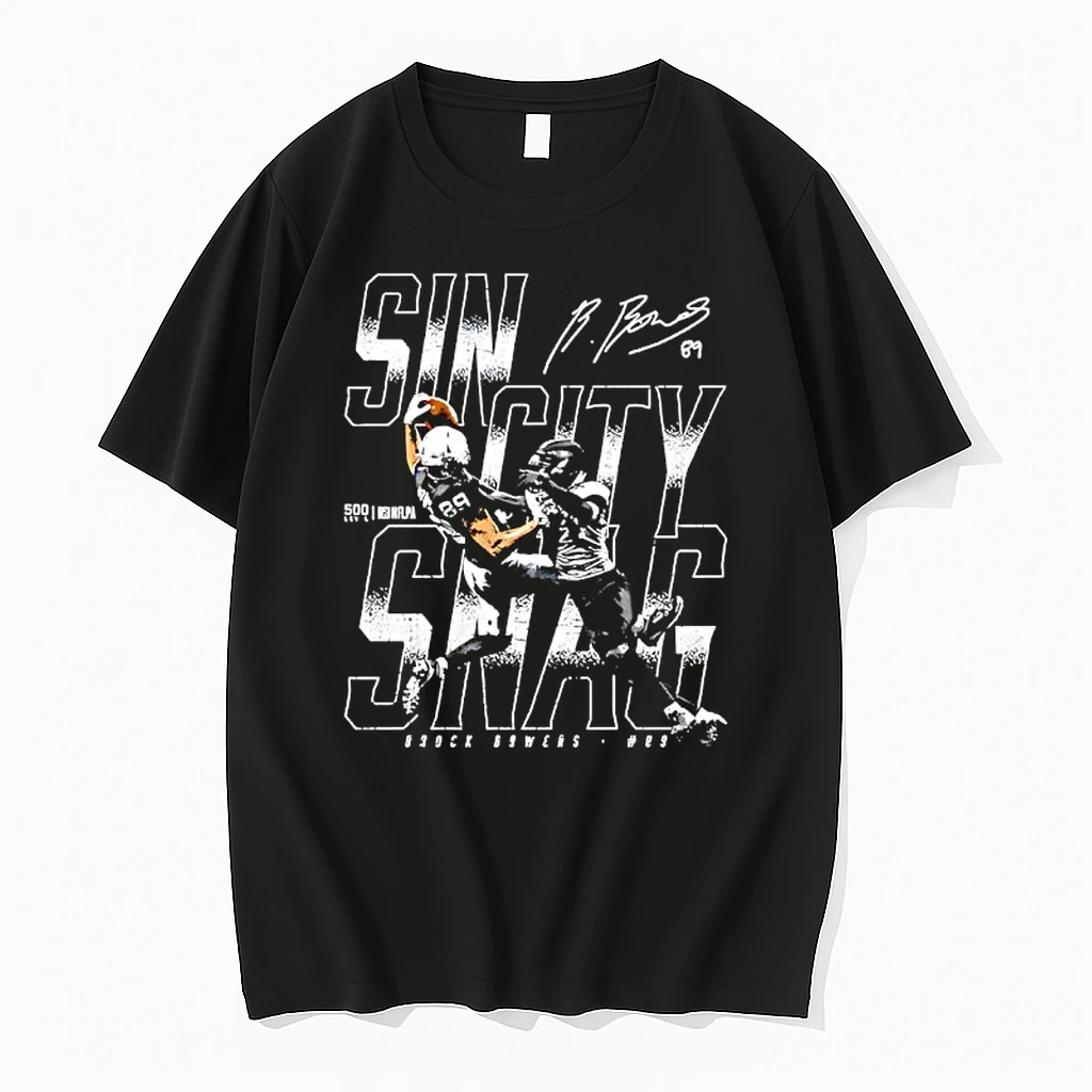 Brock Bowers Las Vegas Sin City Snag Signature Shirts