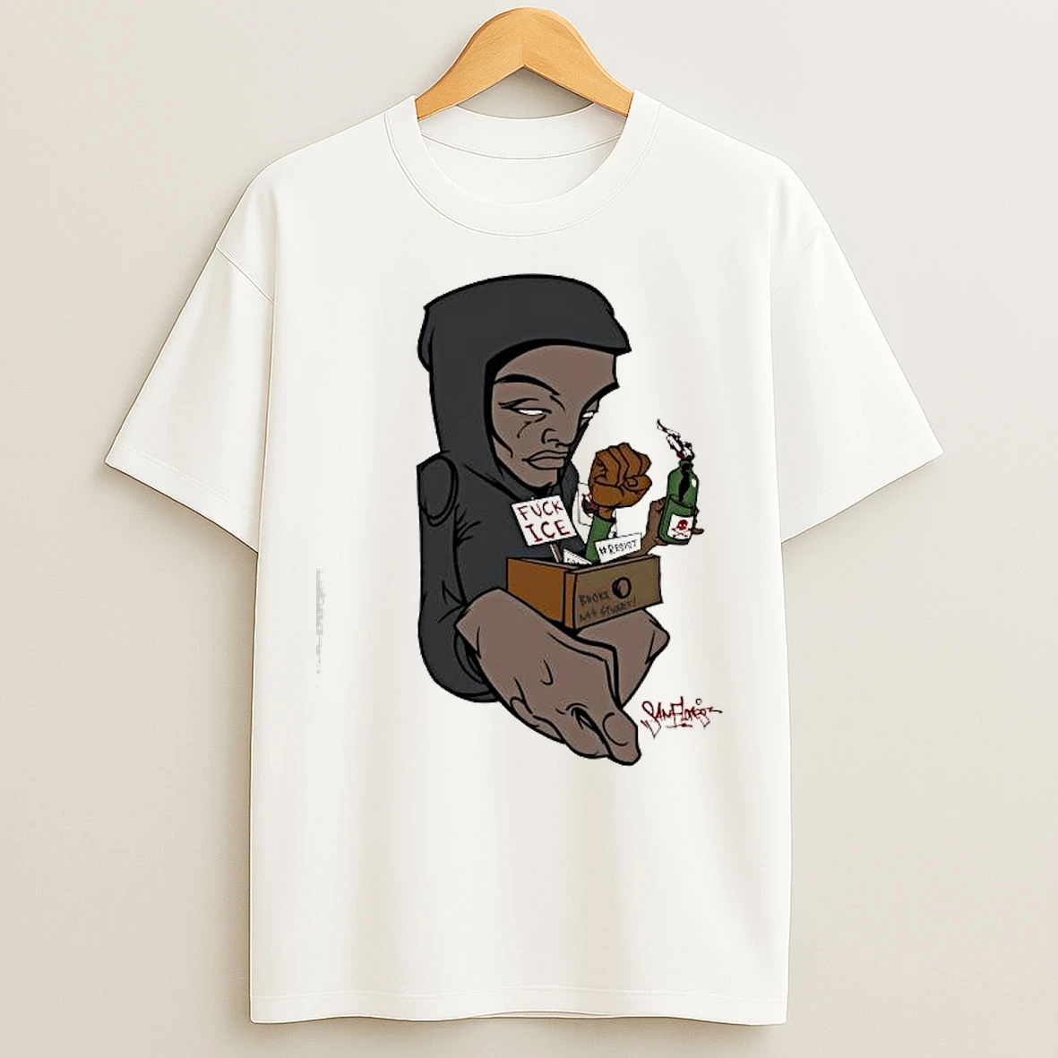 Broke Ass Stuart Fuck Ice Resist Sam Flores T Shirts