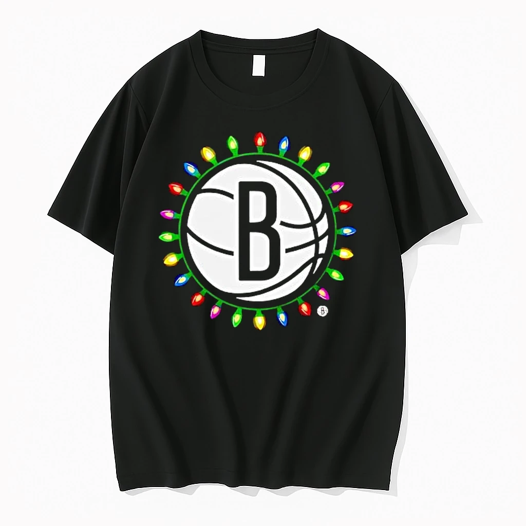 Brooklyn Nets Logo Lights Merry Christmas Shirts