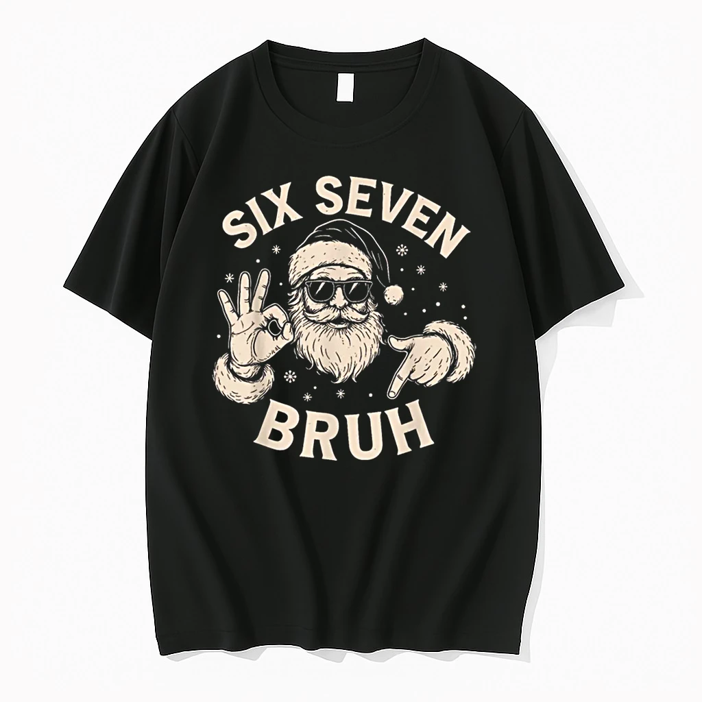 Bruh 67 Christmas Santa Six Seven 6 7 Boys Christmas Pajamas Shirts