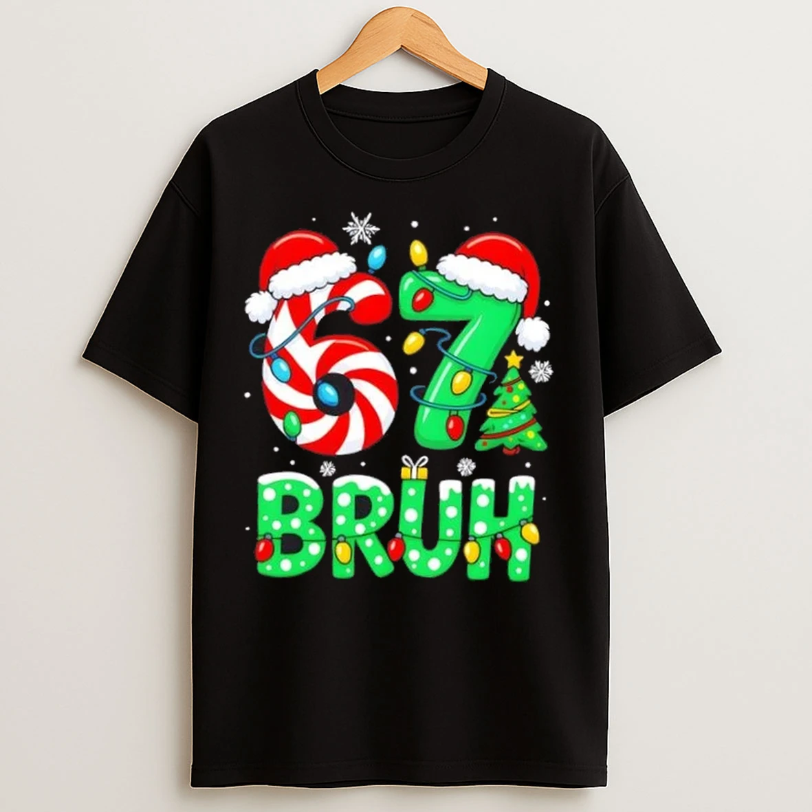 Bruh 67 Six Seven 6 7 Meme Christmas T Shirts