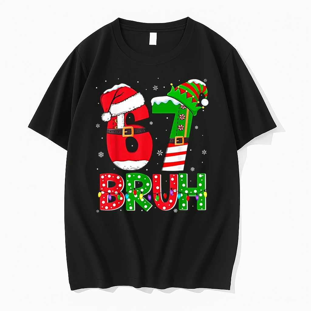 Bruh 67 Six Seven 6 7 Meme Funny Christmas Shirts