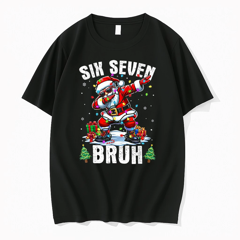 Bruh 67 Six Seven Santa Dabbing Christmas Shirts