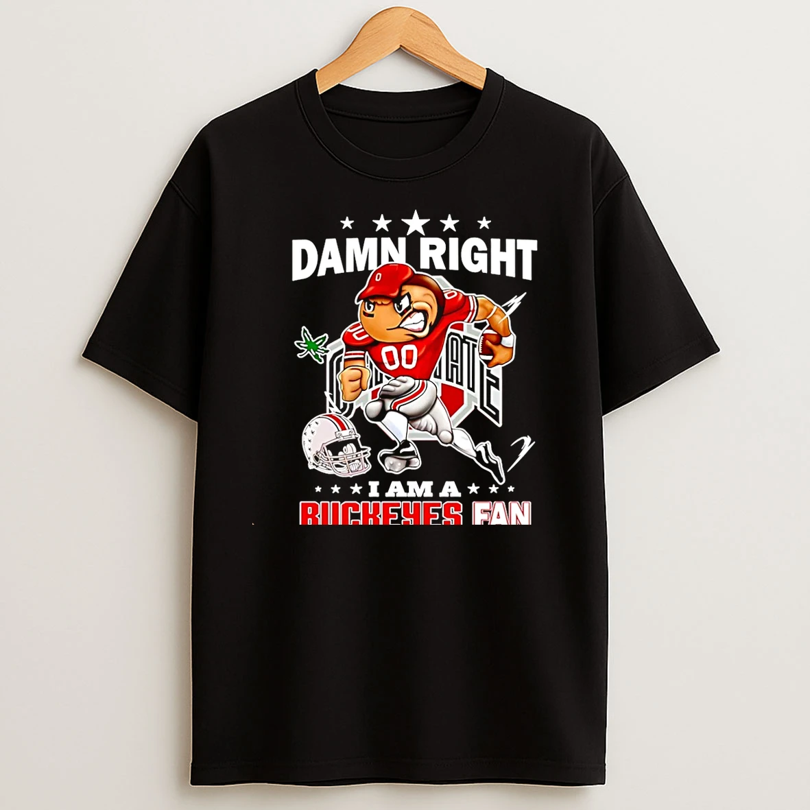 Brutus Buckeye Damn Right I Am A Ohio State Buckeyes Fan Win Or Lose Christmas T Shirts