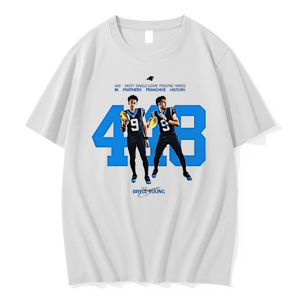 Bryce Young Carolina Panthers 448 Passing Yards Record Shirts
