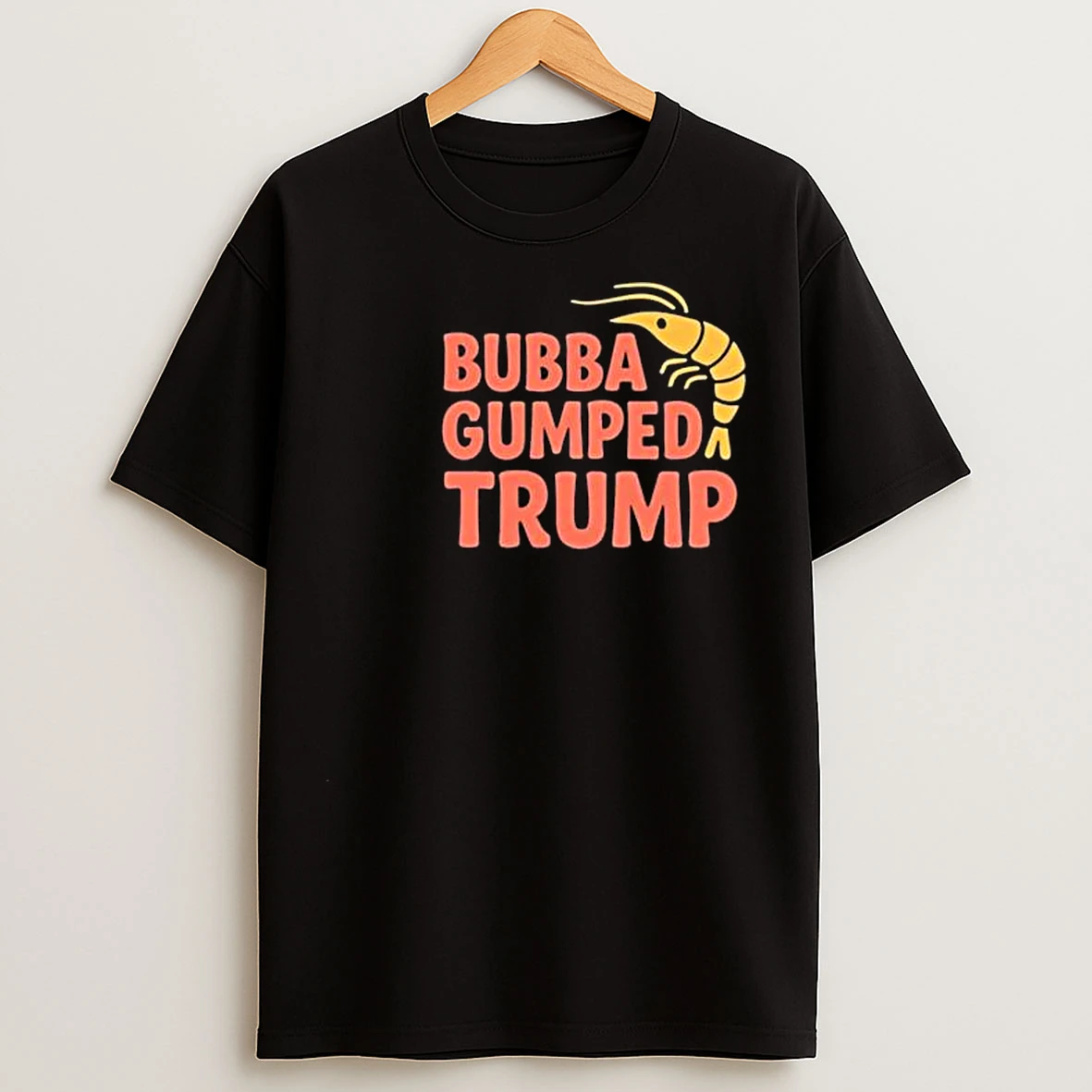 Bubba Gumped Trump Shrimp Co Circle Black T Shirts
