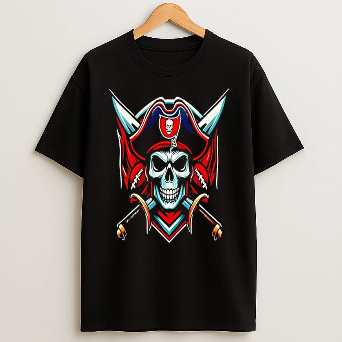 Buccaneers Football Print Waffle Shirts