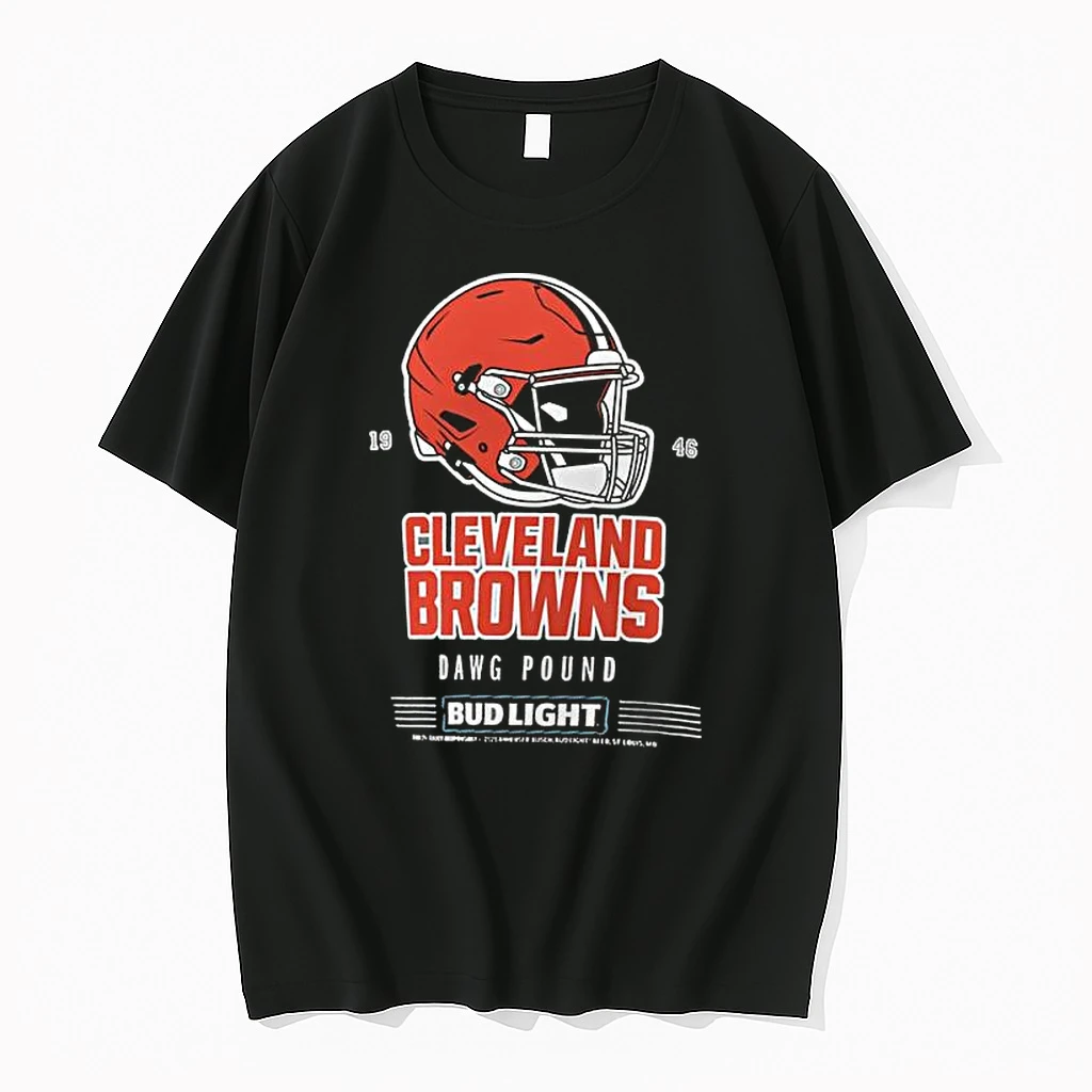 Bud Light X Cleveland Browns Dawg Pound Helmet Shirts