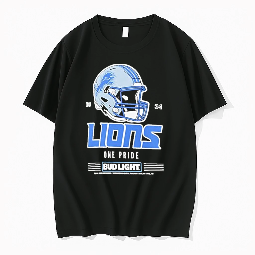 Bud Light X Detroit Lions One Pride Helmet Shirts