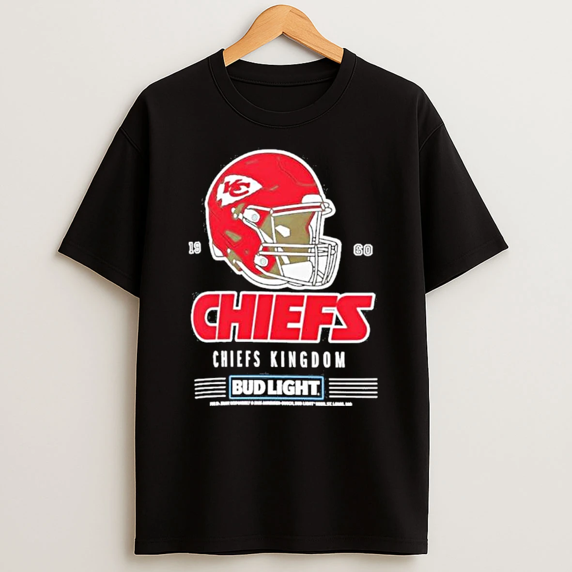 Bud Light X Kansas City Chiefs Chiefs Kingdom Helmet Shirts