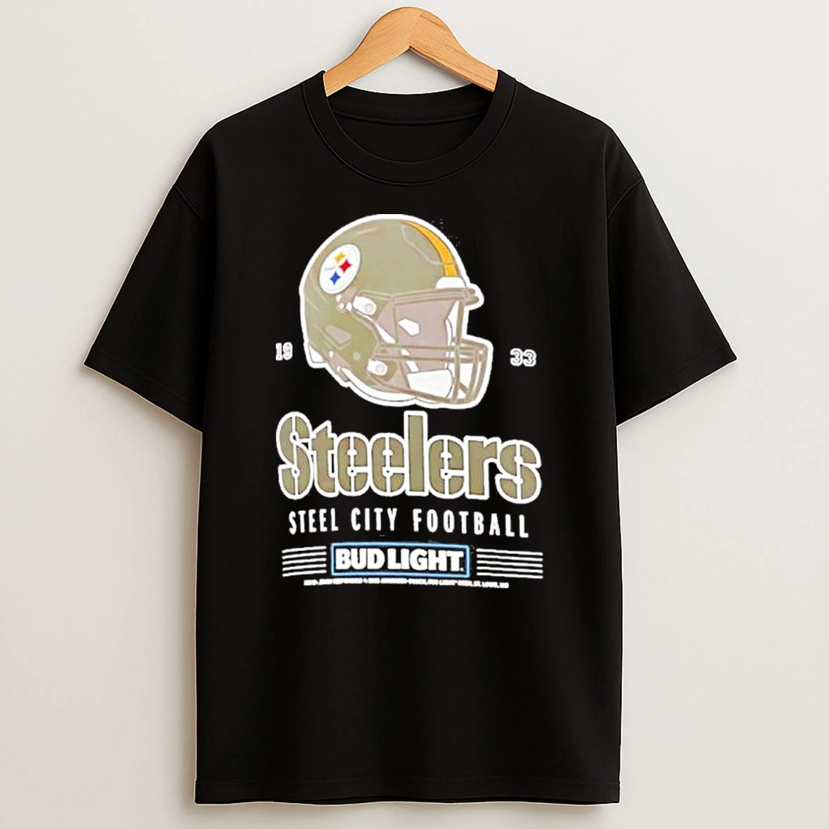 Bud Light X Pittsburgh Steelers Steel City Football Helmet Shirts