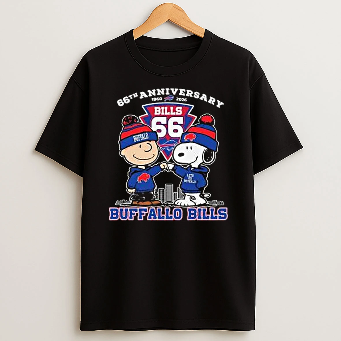 Buffalo Bills 66th Anniversary 1960 2026 Snoopy Character Christmas Shirts