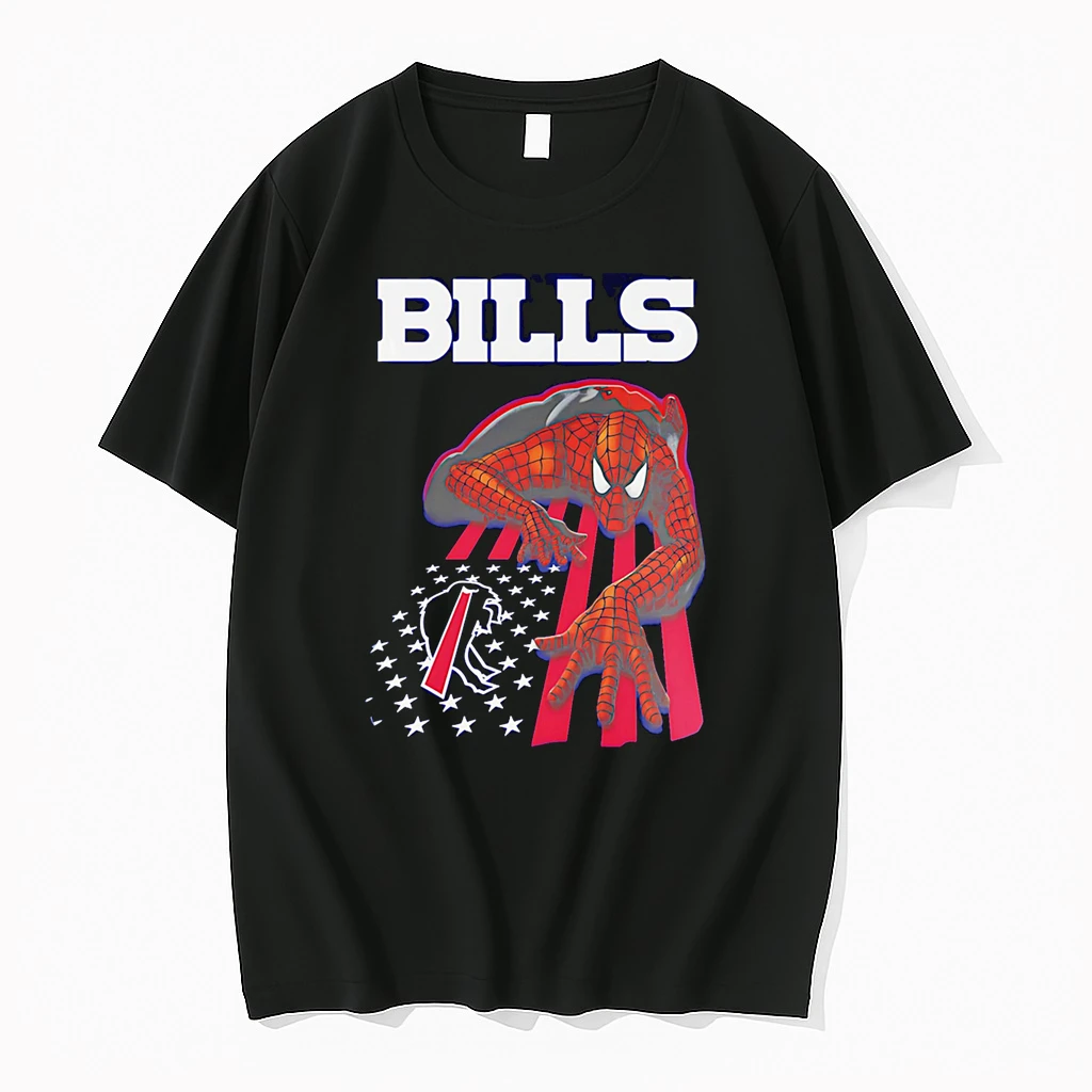 Buffalo Bills And Spiderman America Flag Shirts