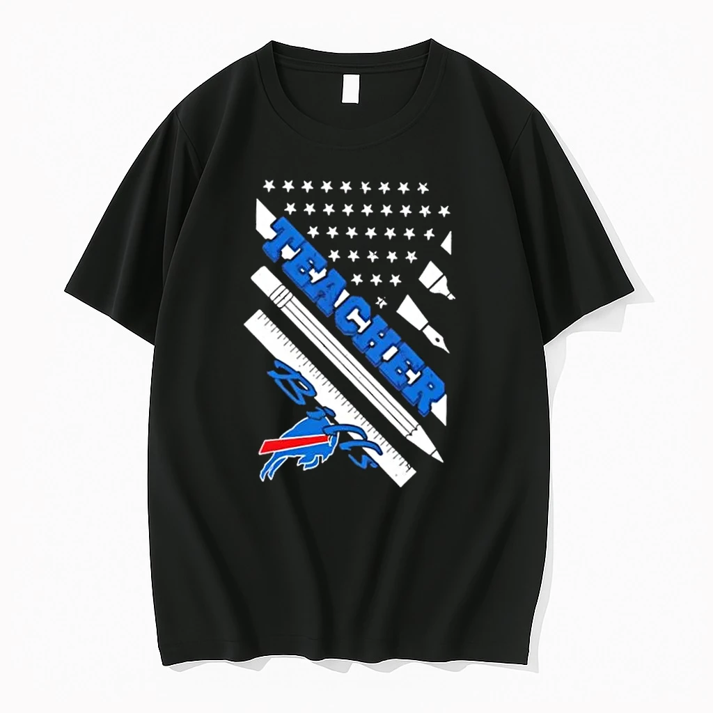Buffalo Bills Football X Teacher American Flag Shirts