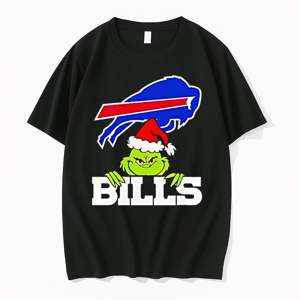 Buffalo Bills Merry Grinchmas Hat Santa Logo Shirts