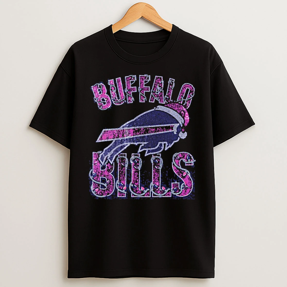 Buffalo Bills Santa Logo Light T Shirts