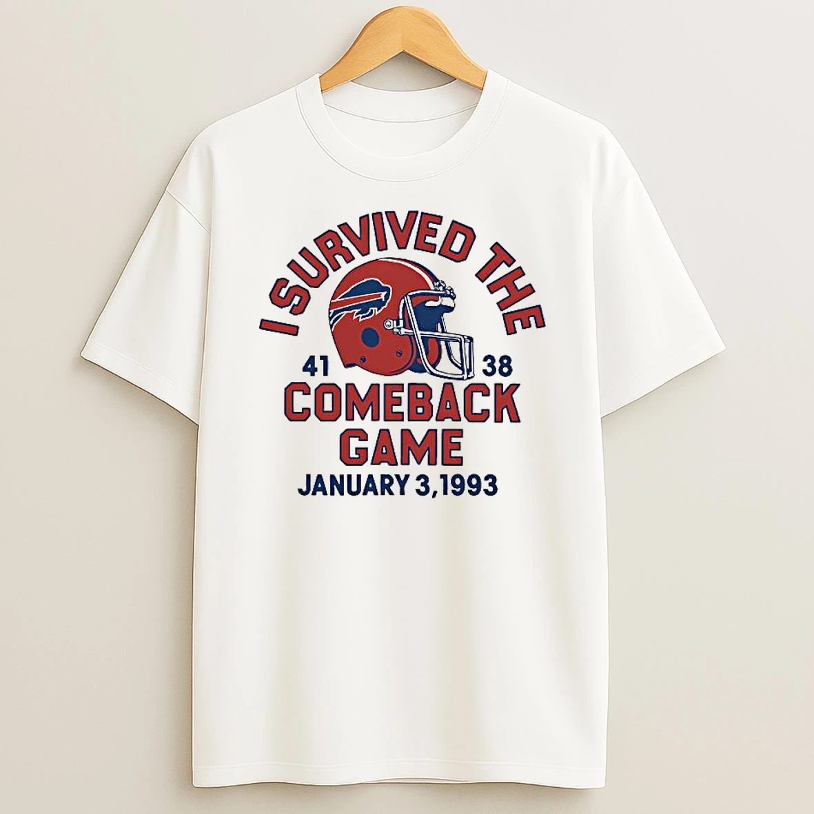 Buffalo Bills The Comeback Game January 3rd 1993 Helmet Shirts