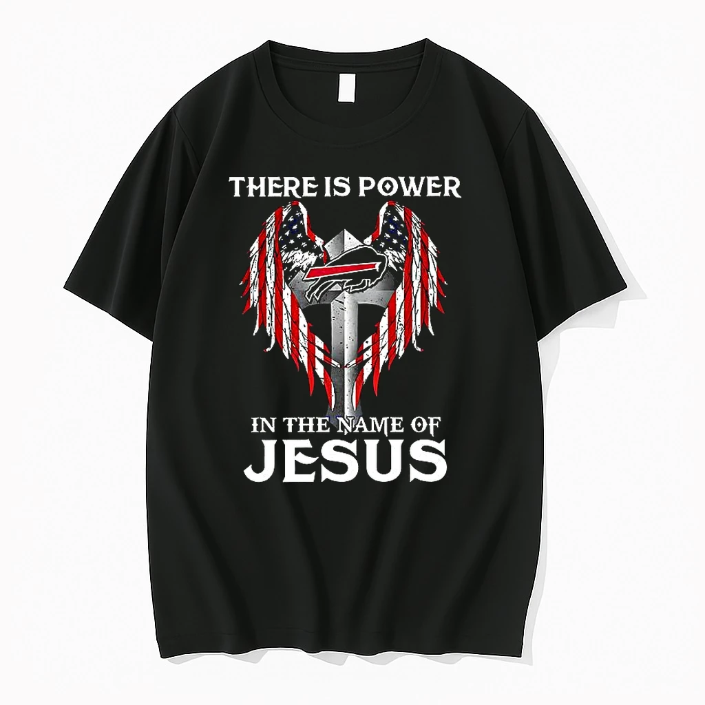 Buffalo Bills There Is Power In The Name Of Jesus Wings Christian Shirts