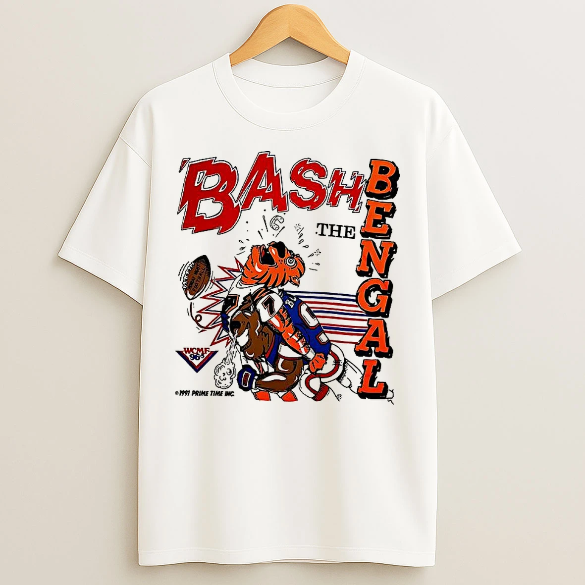 Buffalo Bills Football Bash The Bengal Cartoon 90s Vintage T Shirts