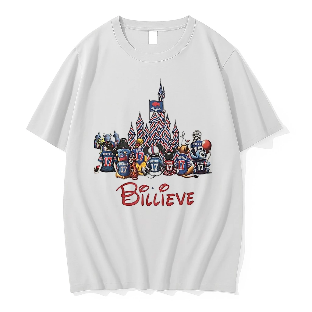 Buffalo Bills Football X Disney Cartoon Characters Believe Shirts