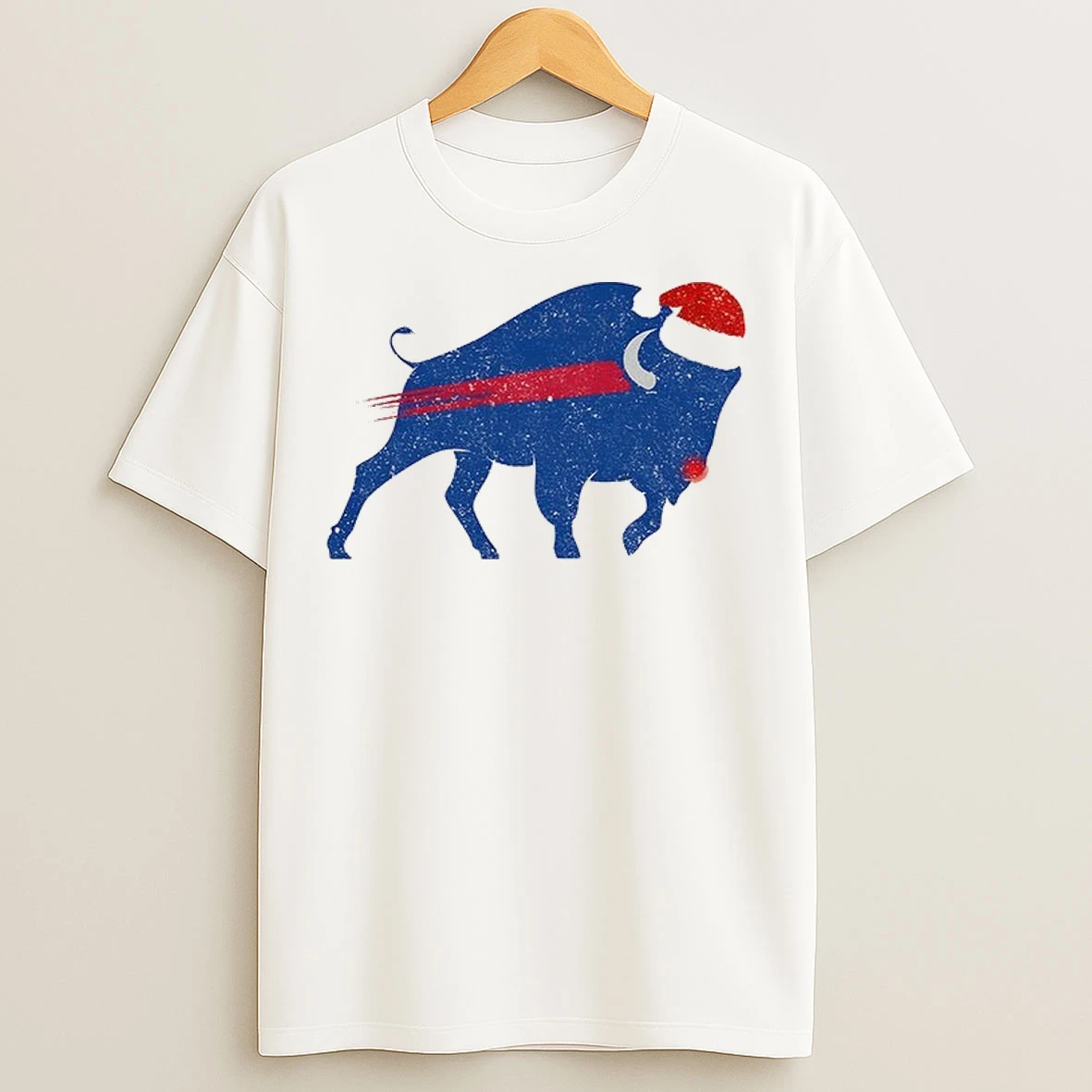 Buffalo Bills Mascot Santa Hat Tis The Season Buffalo Bills Merry Christmas T Shirts