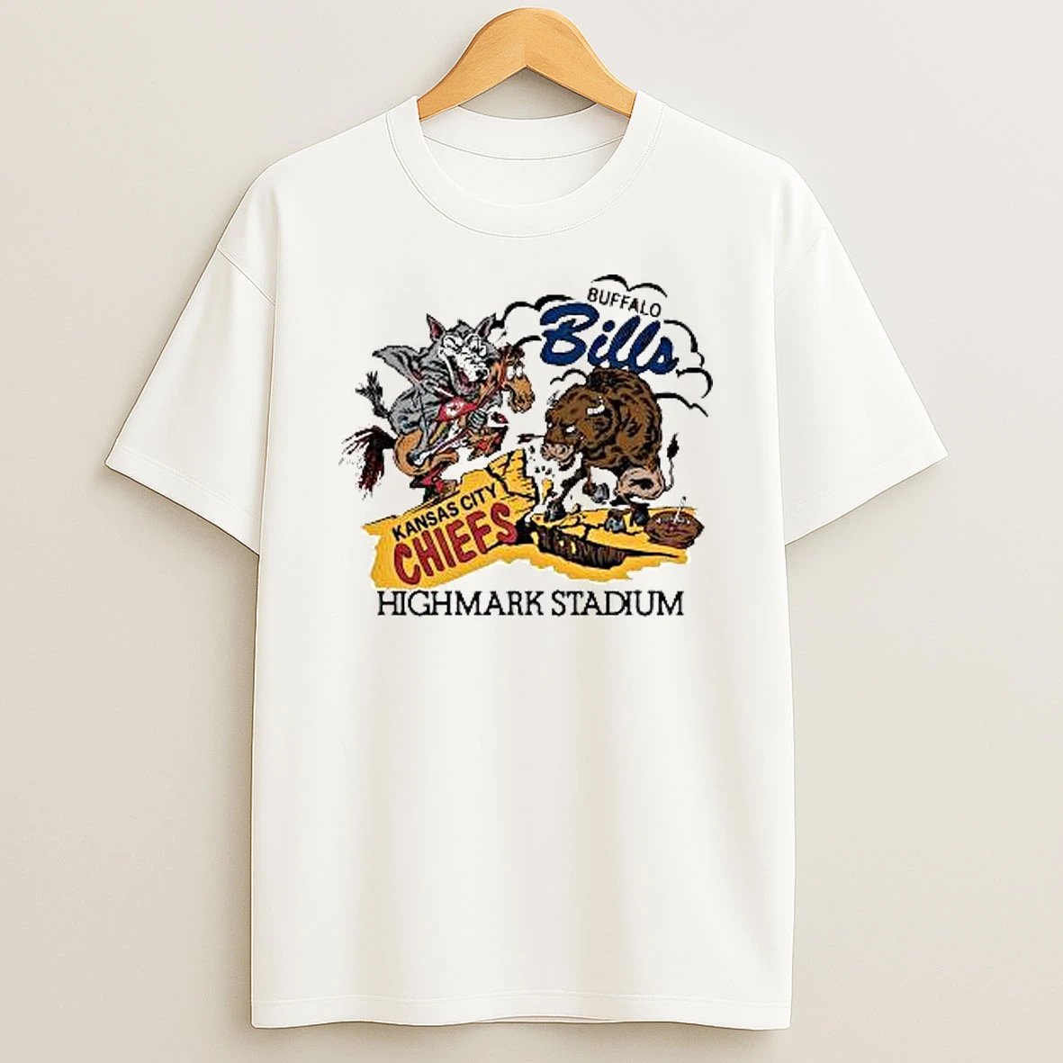 Buffalo Bills Vs Kansas City Chiefs 2025 Mascot Matchup Shirts