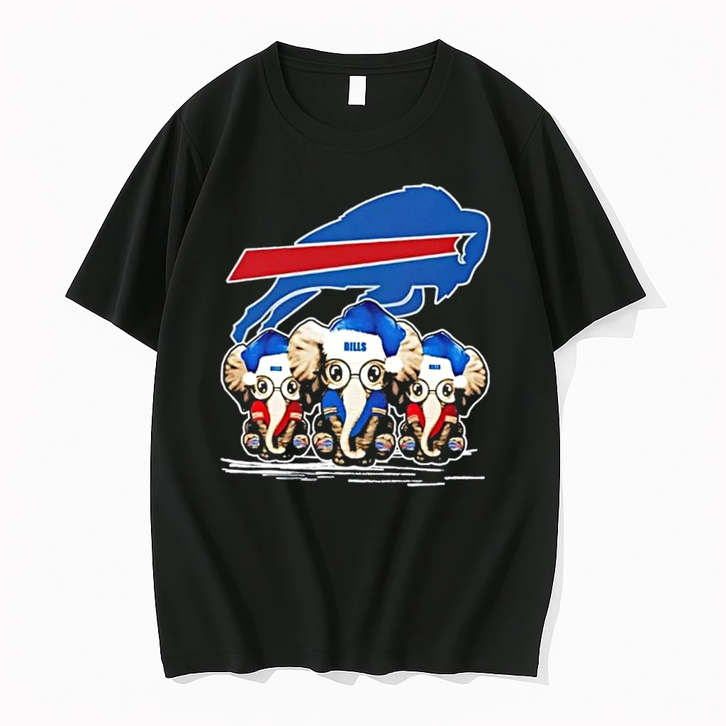 Buffalo Bills X Elephants Santa Hat Merry Christmas Shirts