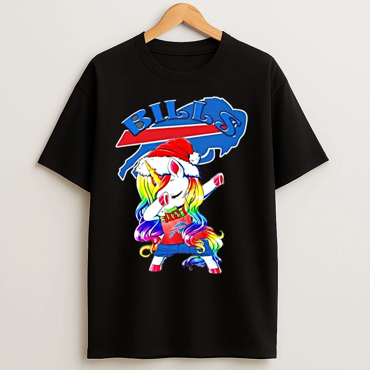 Buffalo Bills X Unicorn Santa Hat Dabbing Merry Christmas T Shirts