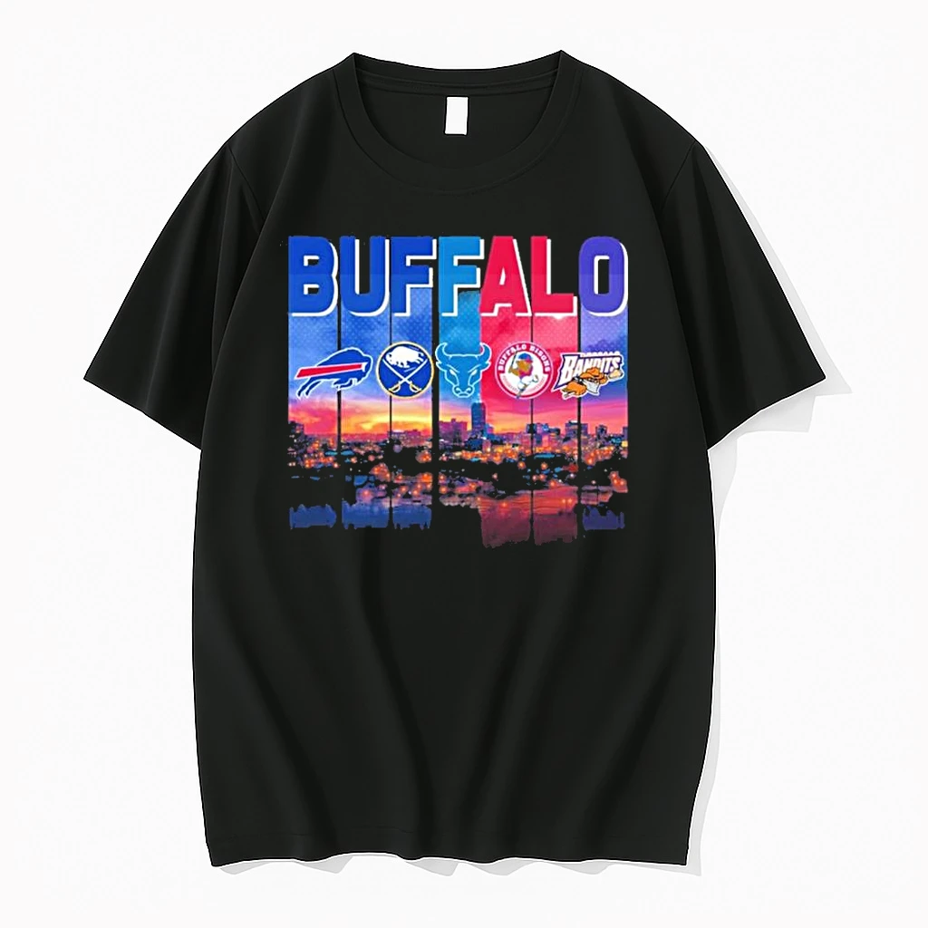 Buffalo Sports Teams Logo 2025 Retro Skyline Shirts
