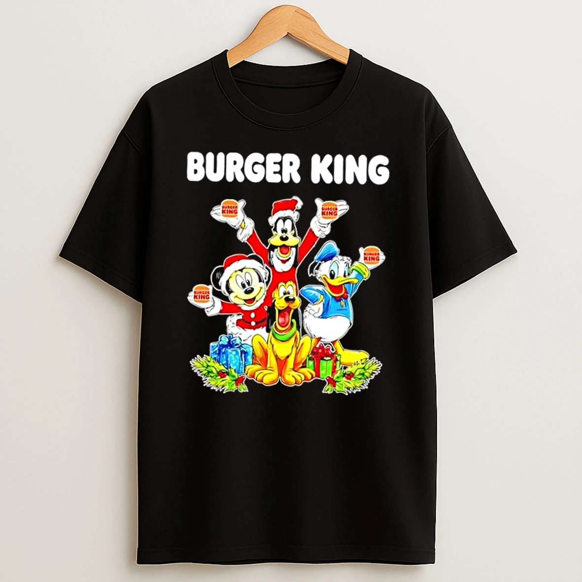 Burger King X Mickey Team Merry Christmas Shirts