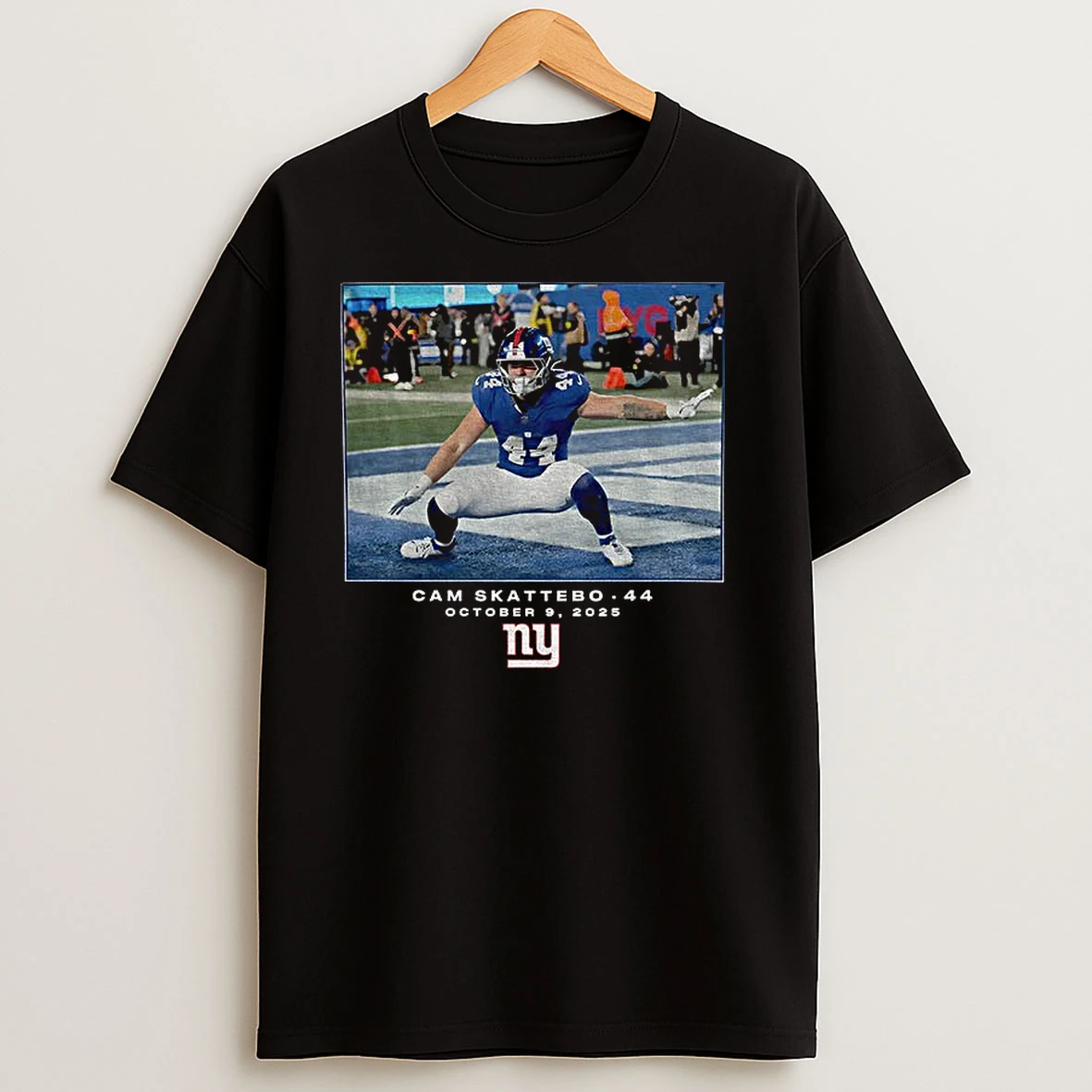 C John Michael Schmitz Wearing Cam Skattebo New York Giants Nfl Flash Features Week 6 T Shirts