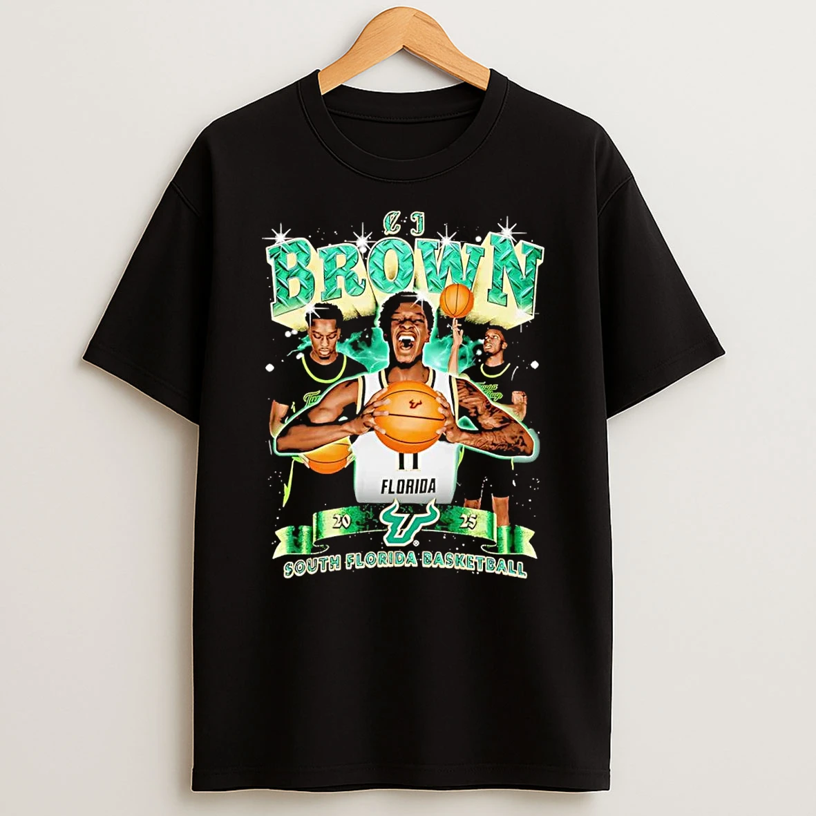 Cj Brown Picture Collage 2025 South Florida Bulls Shirts