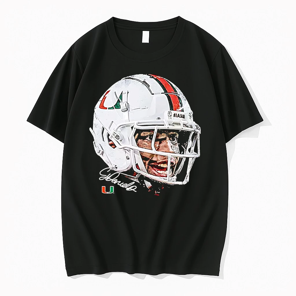 Cj Daniels Big Face Signature Miami Hurricanes Shirts