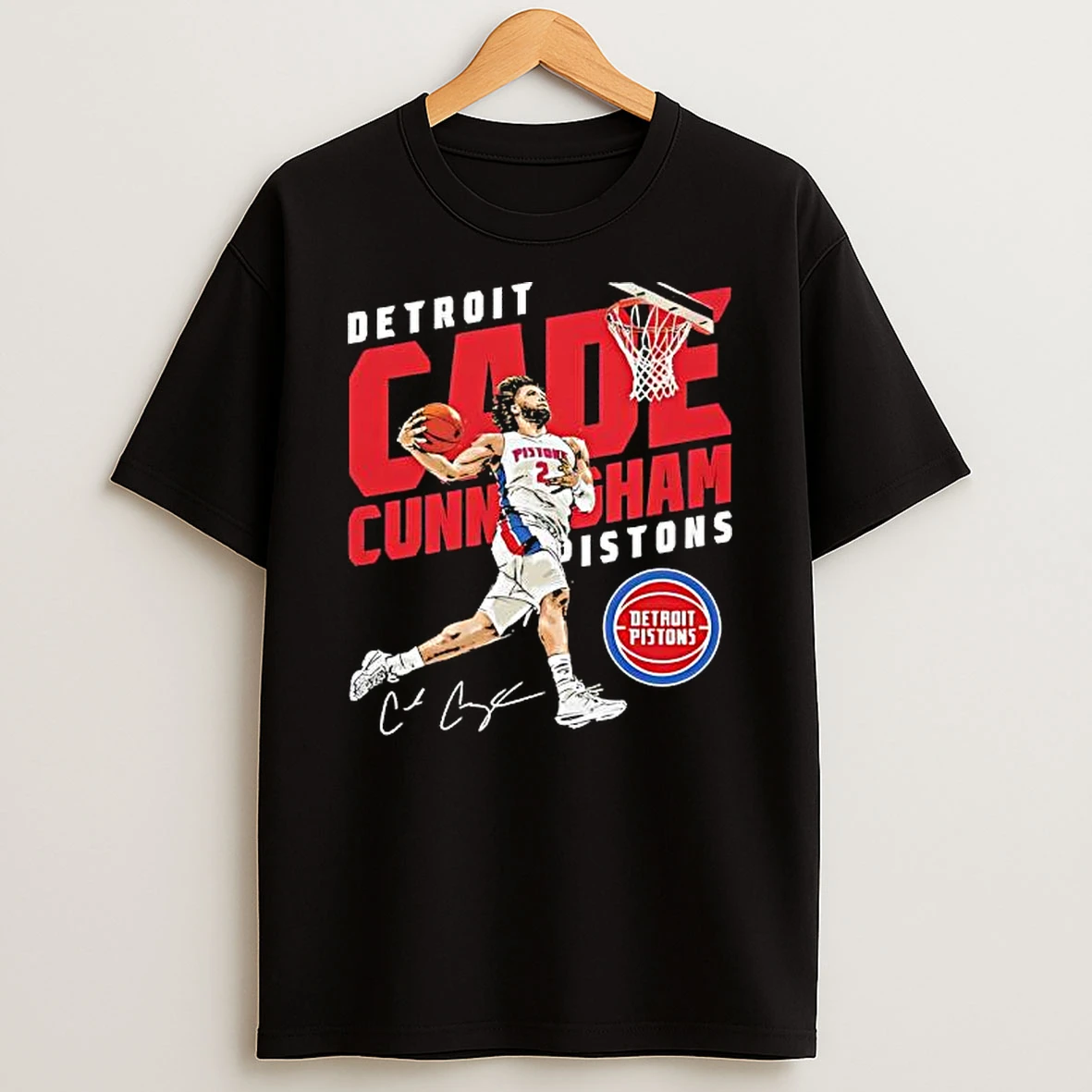 Cade Cunningham Detroit Pistons Signature 2 Retro Vibe Graphic Shirts