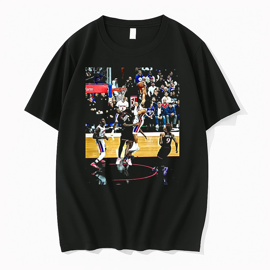 Cade Cunningham Detroit Pistons Dunking Over Andre Drummond Philadelphia 76ers Shirts
