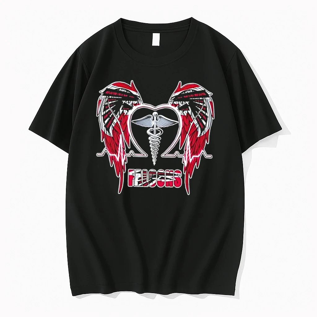 Caduceus Wings Heartbeat Atlanta Falcons Football Shirts
