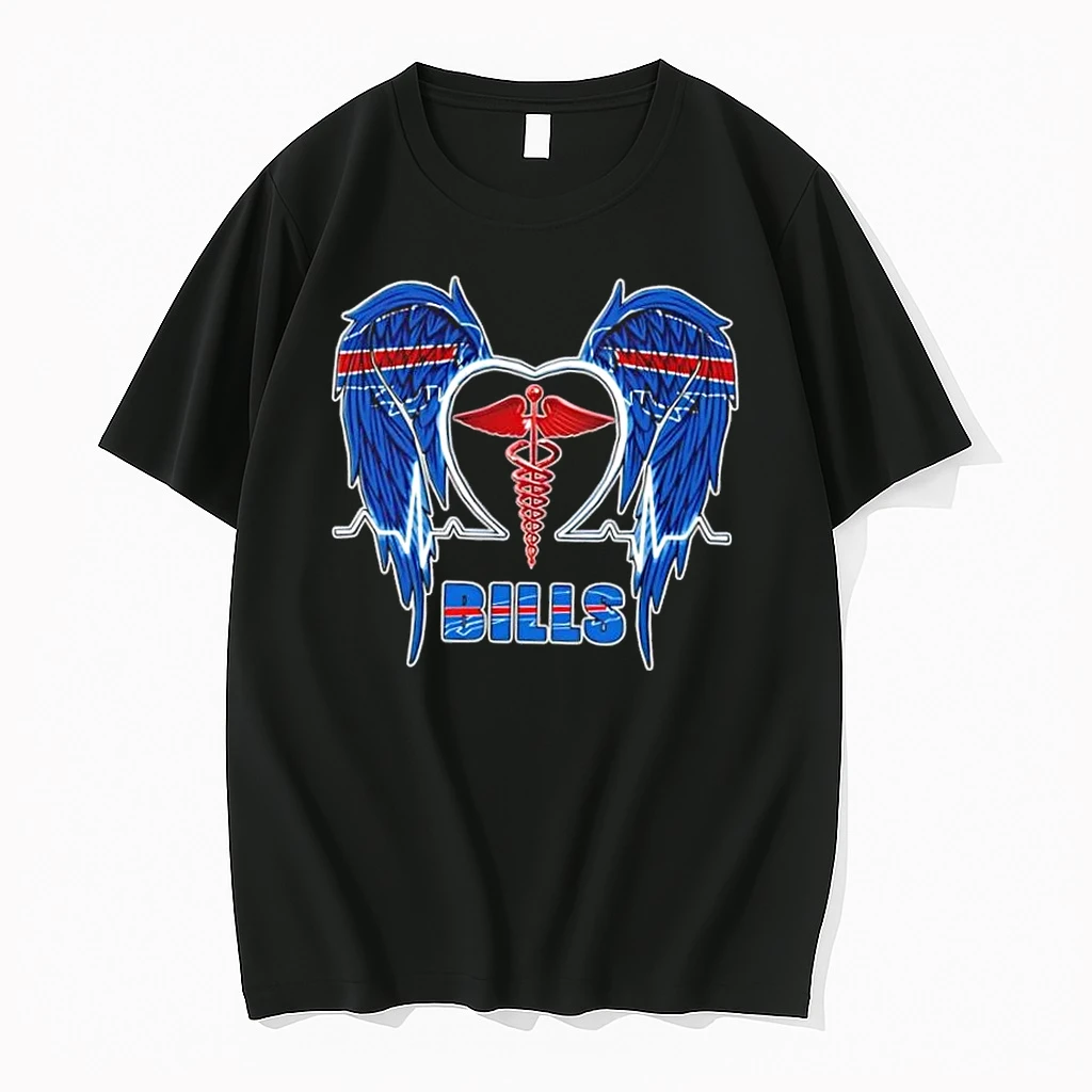 Caduceus Wings Heartbeat Buffalo Bills Football Shirts