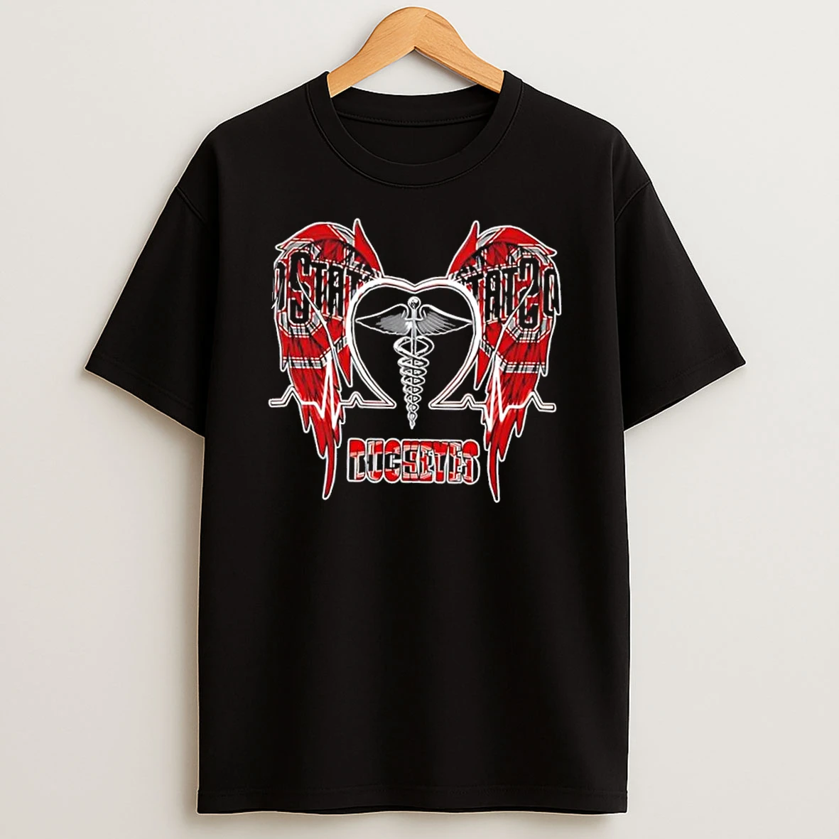 Caduceus Wings Heartbeat Ohio State Buckeyes Football Shirts