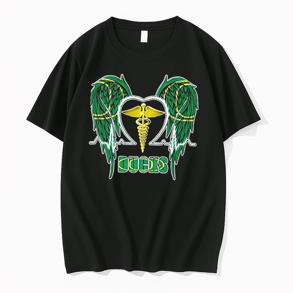 Caduceus Wings Heartbeat Oregon Ducks Football Shirts